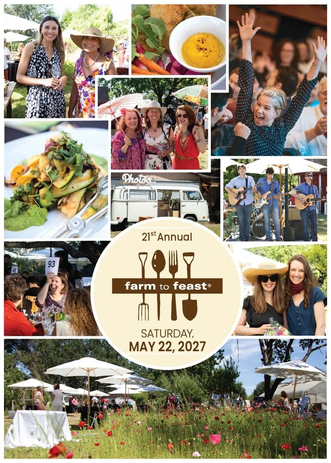 Save the date: the 21st Annual Farm to Feast, Saturday, May 22, 2027.