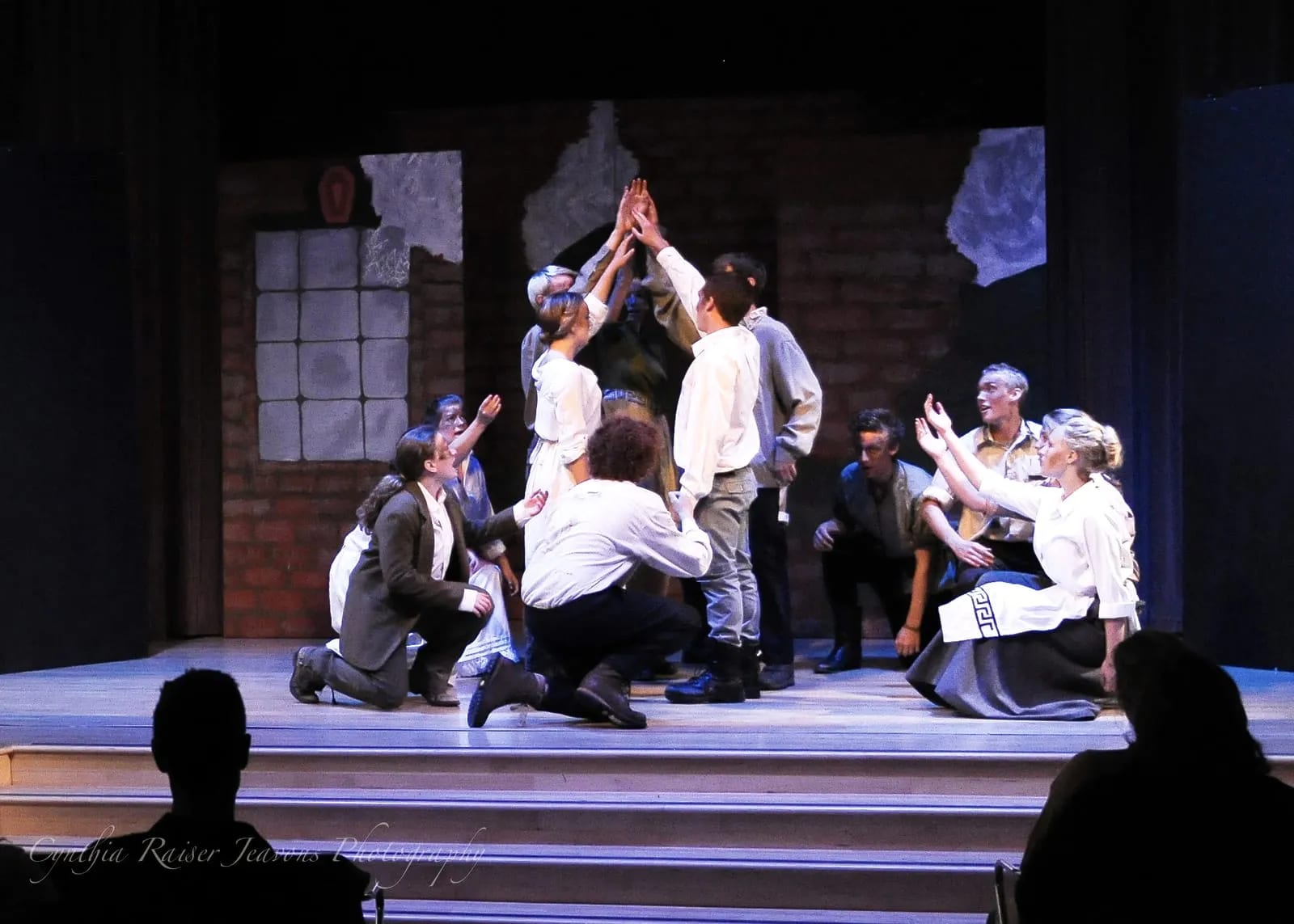 A scene from the school play, Antigone.