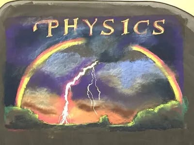 chalkboard art laurie physics 6 